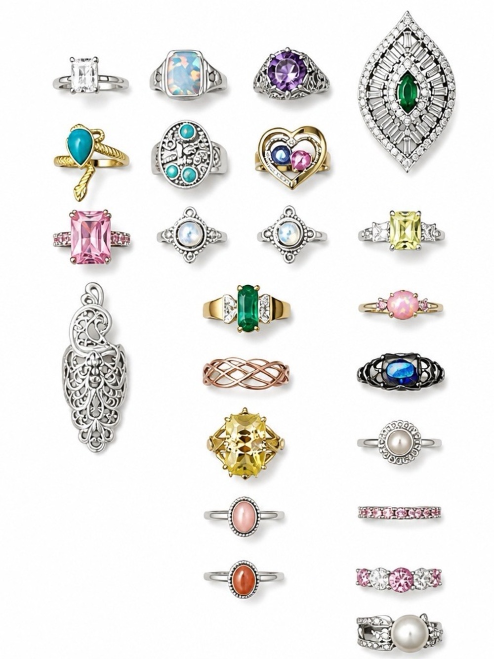 Vintage Jewelry Lot Rings